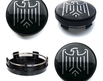 Tapacubos centrales de rueda de 60 mm / 57 mm cubre el logotipo del emblema de ÁGUILA para Audi Bmw VW