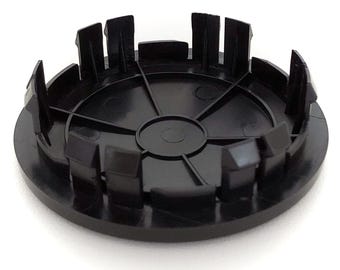 4 tapacubos de rueda cromados negros de 75 mm / 65 mm para vehículos del grupo VAG