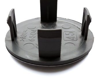 4 tapacubos de centro de rueda cromados negros de 65 mm / 55 mm / 10 mm para vehículos del grupo VAG