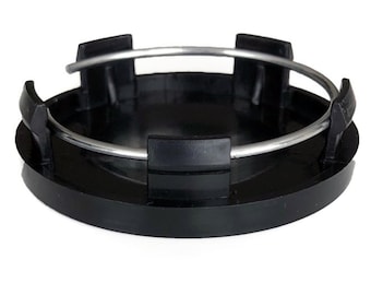 4 tapacubos de centro de rueda cromados negros de 59 mm / 54 mm para vehículos del grupo VAG