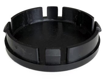 4 tapacubos de centro de rueda cromados negros de 64 mm / 61 mm para vehículos del grupo VAG