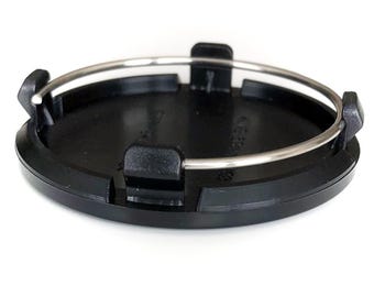 4 tapacubos de centro de rueda cromados negros de 61 mm / 57 mm para vehículos del grupo VAG