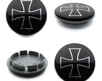 As tampas dos cubos centrais da roda de 66 mm / 56 mm cobrem o logotipo do emblema IRON CROSS para Audi Bmw VW