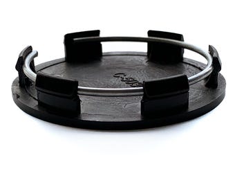 4 tapacubos de centro de rueda cromados negros de 60 mm / 56 mm para vehículos del grupo VAG