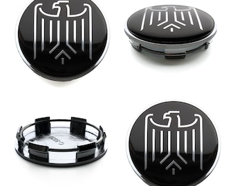 Tapacubos centrales de rueda de 60 mm / 56 mm cubre el logotipo del emblema de ÁGUILA para Audi Bmw VW