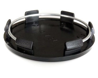 4 tapacubos de rueda cromados negros de 65 mm / 60 mm para vehículos del grupo VAG