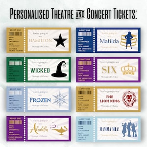 Personalisierte Theaterkarte | Individuell angefertigtes Event Ticket für Comedy, Konzert & Musikveranstaltungen | Unikat für eine Überraschungsparty