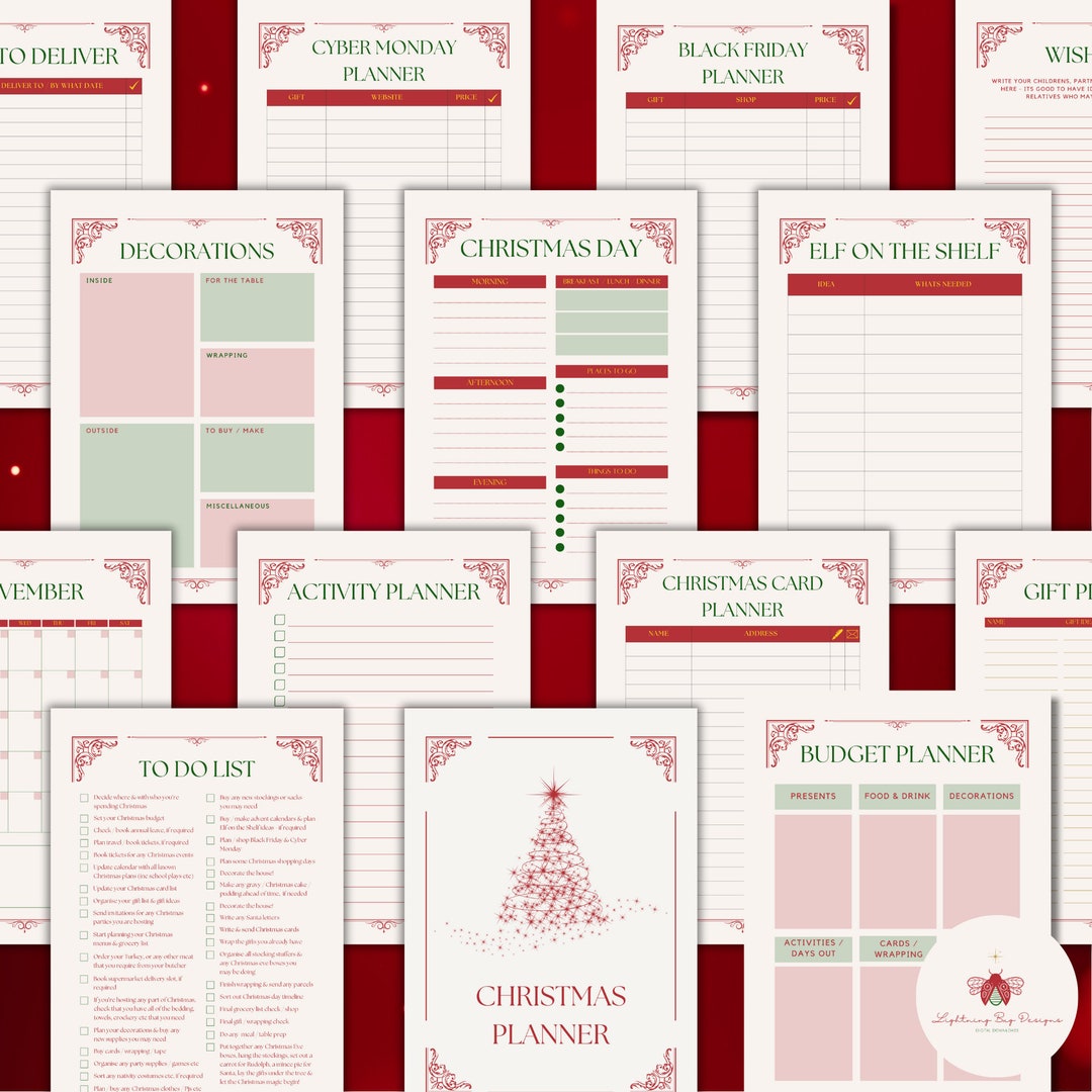 Christmas Planner Printable: Holiday Organizer (digital Download) - Etsy