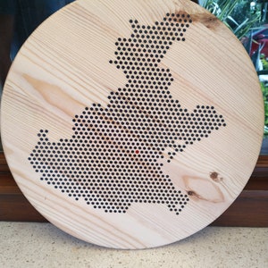 Wanddekoration aus Holz in Form der Region Venetien