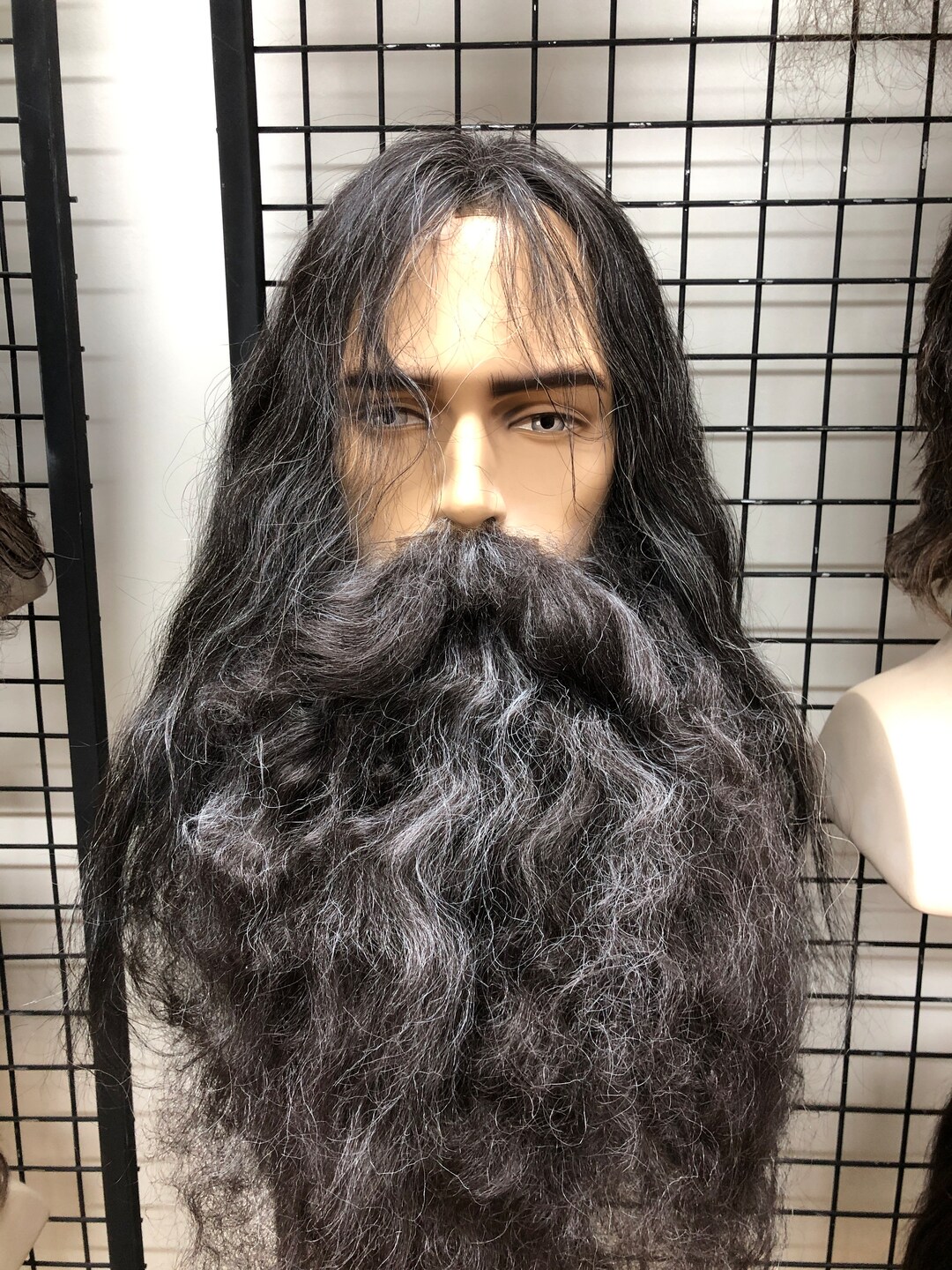 Barbarian Style Wig and Fake Beard Mustard Etsy Finland