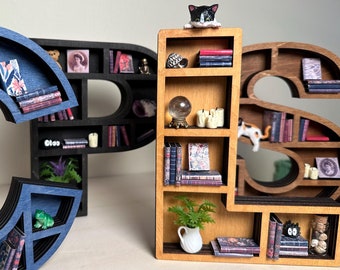Personalized Letter Bookshelf: Miniature Alphabet Shelf Decor