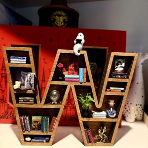 Personalized Letter Bookshelf: Miniature Alphabet Shelf Decor - Etsy