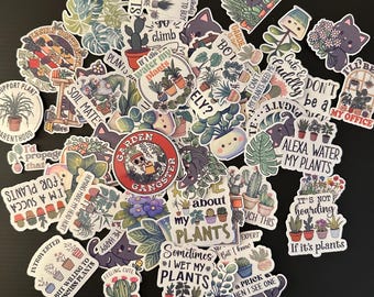 Mystery Plant Sticker Pack: Vinyl Decals for Plant Lovers