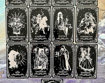 Laser Engraved Tarot Card Magnets: Witchy Divination Gifts