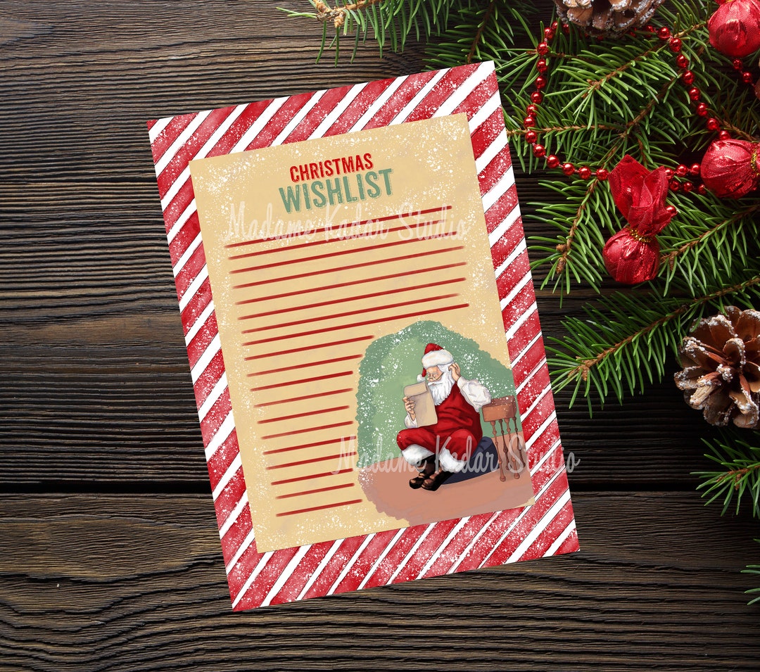Christmas Wish List Printable Wish List Christmas Gift Etsy