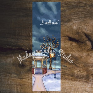 Stars Hollow i smell snow BOOKMARK winter, gilmore girls, printable bookmark, bookmark, png, gift, christmas