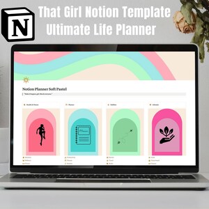 Notion Template, All In One Life Planner, Personal Planner, Notion Dashboard, Aesthetic Wellness Digital Notion Planner, Lifestyle Planner