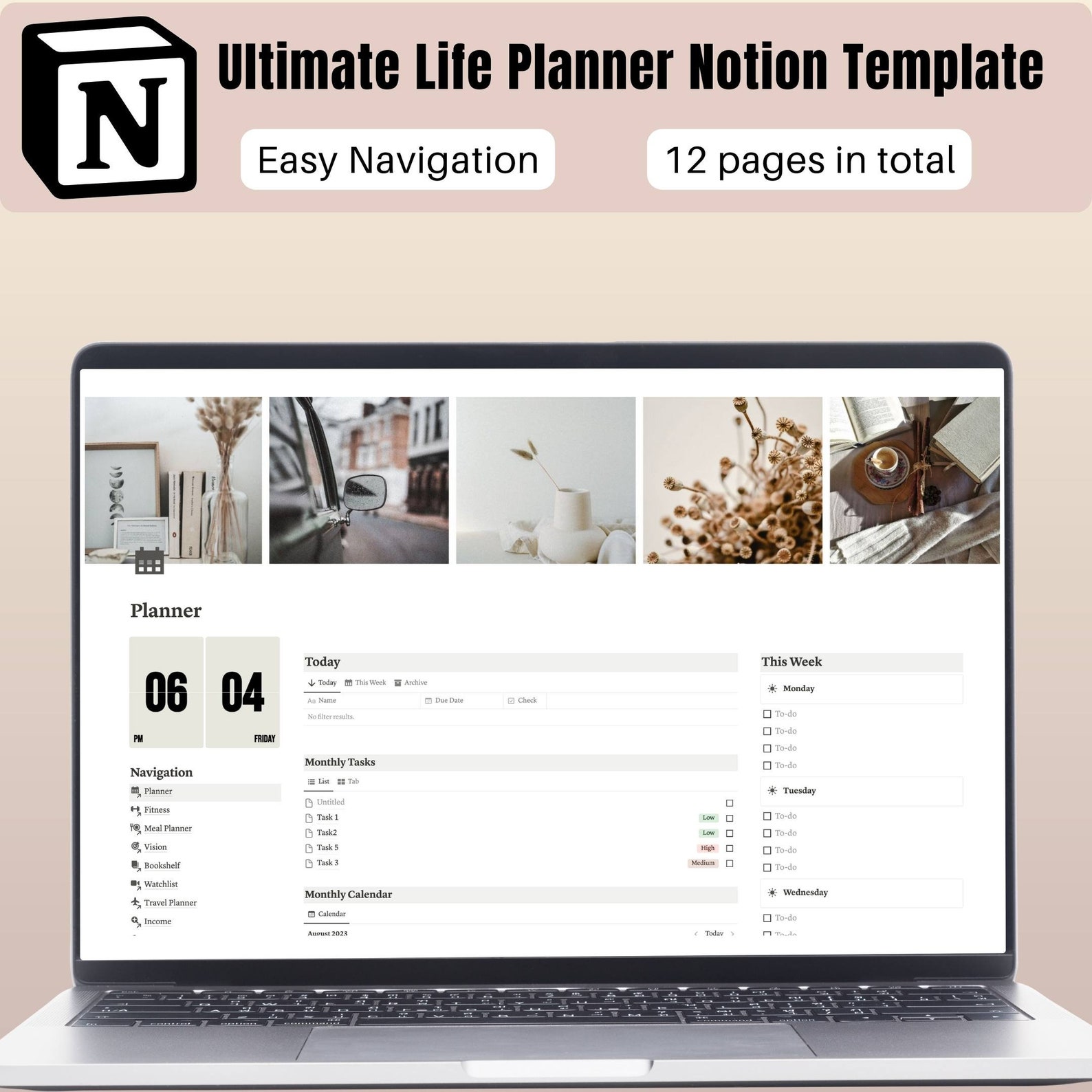 Notion Template Ultimate Life Planner Notion Templates All in One ...