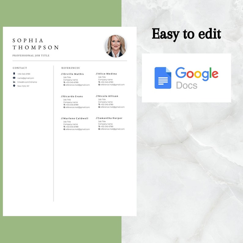 Resume Template Google Docs, Finance CV Template, Resume Cover Letter, Simple Resume Format