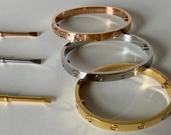 Vintage Adjustable Big Ring Bracelet Set, Fashion Bangle Chain