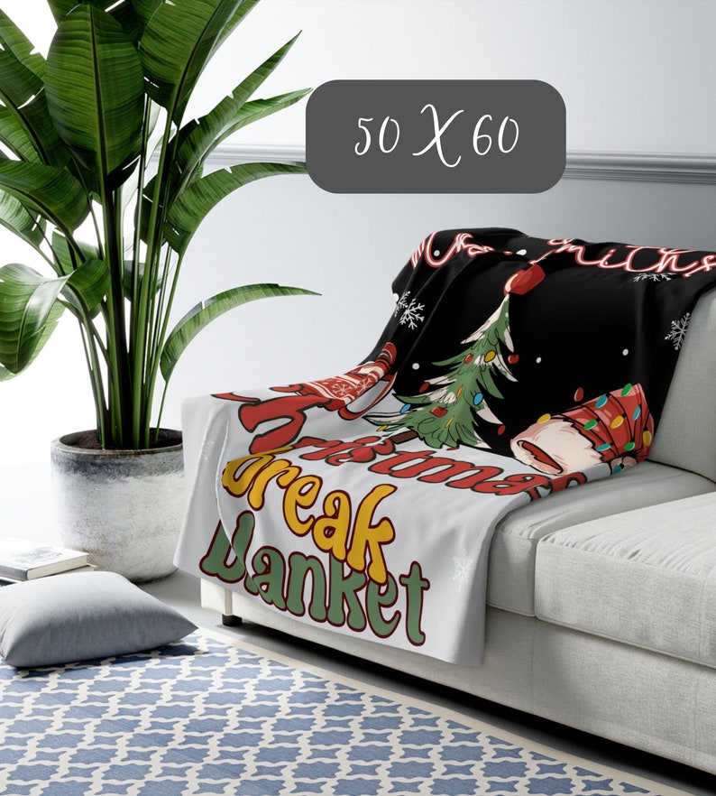 Personalized Teacher Blanket, Custom Blanket Teacher Gift for Christmas