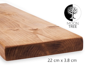 Rustieke zwevende plank 22 x 3,8 cm, boerderij, industrieel, loftstijl, handgemaakt, beugels en levering inbegrepen