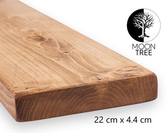 Rustieke zwevende plank 22x4,4cm - Houten boerderijplank, industriële loftstijl, teruggewonnen hout, beugels en levering inbegrepen