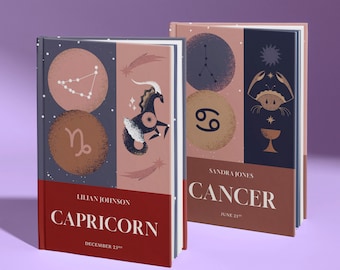 Personalised Astrology Book - Powerful Edition, Star Sign Book, Perfect Zodiac Birthdate Gift, Personalised gift for her