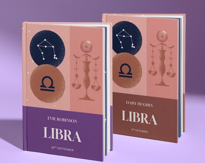 Libra Birthday Gift, Personalised Libra Book - Powerful Edition, Perfect Zodiac Birthdate Gift