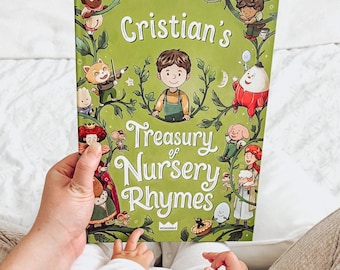 Personalised Nursery Rhyme Book, Baby Keepsake Gift, Perfect for Christening, Baptism, 1st Birthdays
