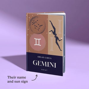 Personalised Astrology Book Powerful Edition, Star Sign Book, Perfect Zodiac Birthdate Gift, Personalised gift for her image 2