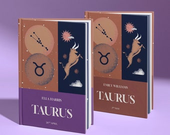 Taurus Birthday Gift, Personalised Taurus Book - Powerful Edition, Perfect Zodiac Birthdate Gift