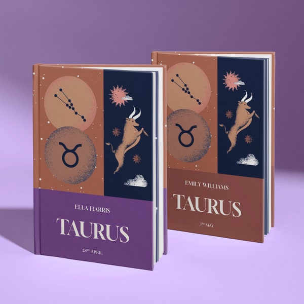 Taurus Birthday Gift, Personalised Taurus Book - Powerful Edition, Perfect Zodiac Birthdate Gift