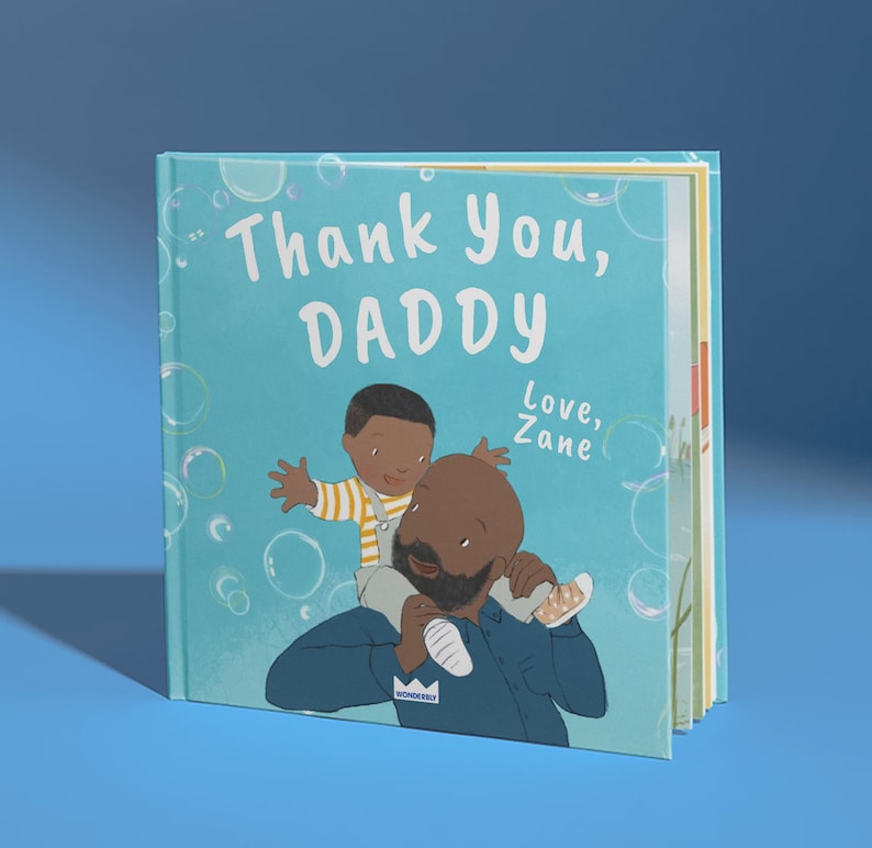 Thank you Daddy Heartwarming gift for Father's Day Fully Customised with a Name & More A Special Story made bespoke for YOU image 1
