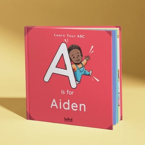ABC For You - Apprenez l'alphabet, cadeau éducatif - Entièrement personnalisé avec un nom et plus - Fait sur mesure pour votre tout-petit !