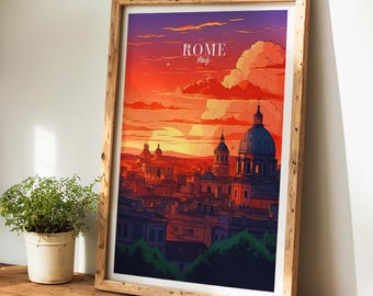 Rome Poster Italy Poster Rome Vintage Poster Travel Poster Rome Poster Retro Poster Rome Travel Gift