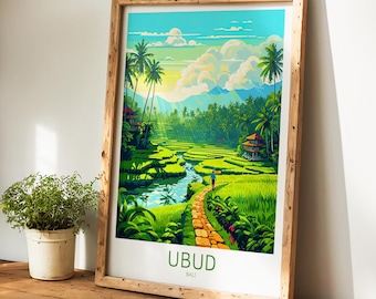 Ubud Travel Poster - Bali Poster - Indonesia Wall art for home decor, the perfect gift and a lasting travel memory | Art Print