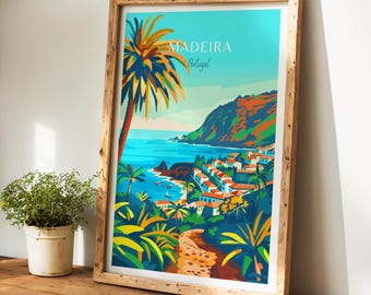 Madeira Reisposter - Portugal Wandkunst, het perfecte cadeau en een blijvende reisherinnering | Kunstdruk