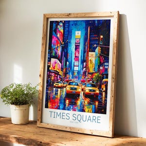 Times Square New York travel poster - USA wall art for home decor, the perfect gift and a lasting travel memory | Art Print US Print