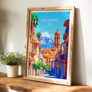 Pôster de Palermo - Arte de parede da Itália, o presente perfeito e uma lembrança de viagem duradoura | Impressão artística