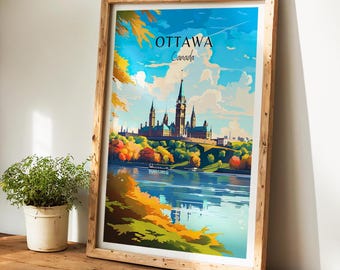 Ottawa Travel Poster - Canada Wall Art for Home Decor, the Perfect Gift and a Lasting Memory | Ottawa Print