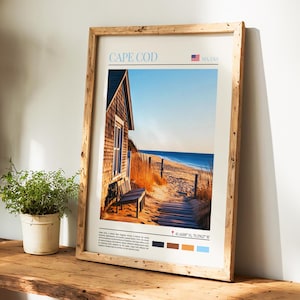 Cape Cod Poster - USA Wandkunst, das perfekte Geschenk und eine bleibende Reise Erinnerung | Reise Kunst Print Wanddeko