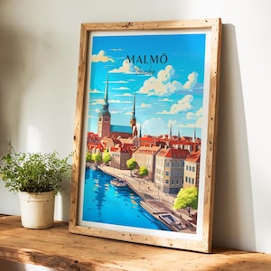 Malmö Poster - Sweden Wall Art for Home Decor, the perfect gift and a lasting memory | Art Print Scandinavia Print