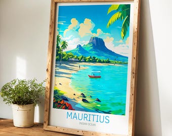 Mauritius Poster - African Wall Art for Home Decor, the perfect gift and a lasting travel memory | Art Print