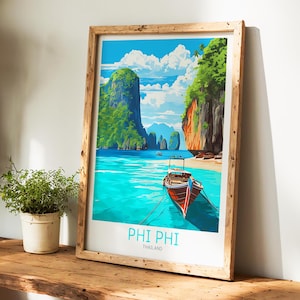 Plakat Phi Phi – Tajlandia – dekoracja ścienna do domu, idealny prezent i trwałe wspomnienie z podróży | Wydruk artystyczny