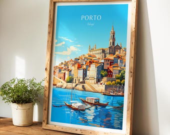 Porto Travel Poster - Porto Poster - Portugal wall art for home decor, the perfect gift and a lasting memory | Art Print
