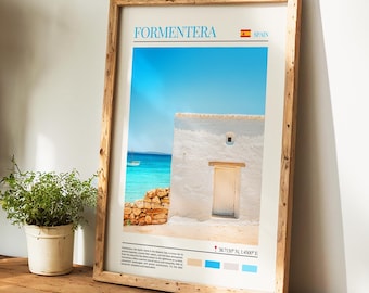Formentera Poster - Spain Wall Art, the perfect gift and a lasting travel souvenir | Cityscape Travel Art Print Wall Decor
