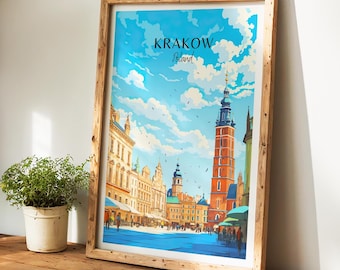 Krakow Travel Poster – Poland Wall Art for Home Decor, the Perfect Gift and a Lasting Travel Memory | Art Print
