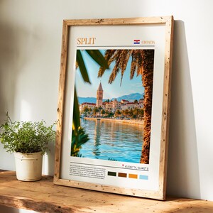 Split Poster - Kroatien Wandkunst, das perfekte Geschenk und eine bleibende Reise Erinnerung | Stadtbild Reise Kunst Print Wanddeko