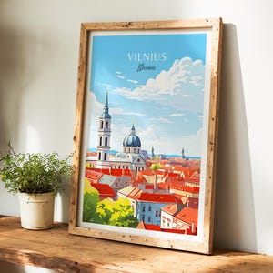 Póster de Vilna - Lituania - Arte mural para decoración del hogar, el regalo perfecto y un recuerdo imborrable de viaje | Impresión artística